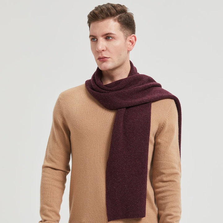 Men's Wool Ribbed Scarf
