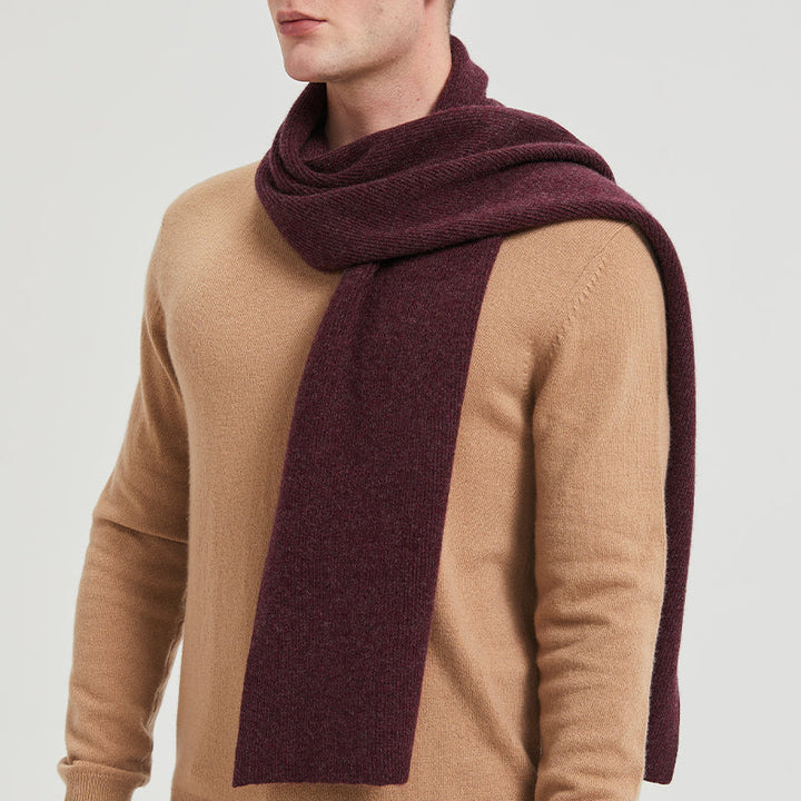 Men's Wool Ribbed Scarf
