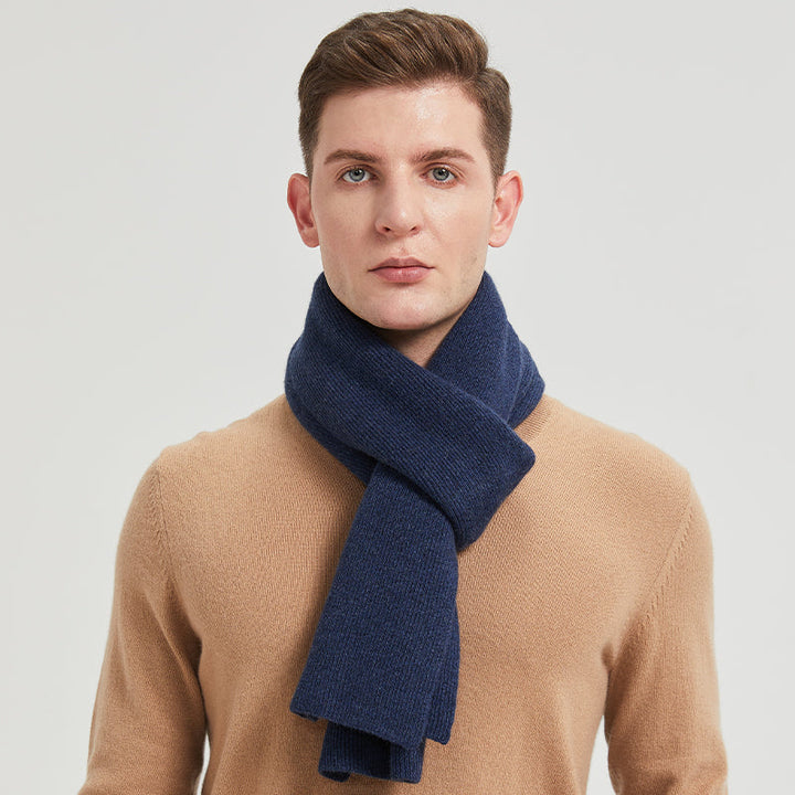 Men's Wool Ribbed Scarf