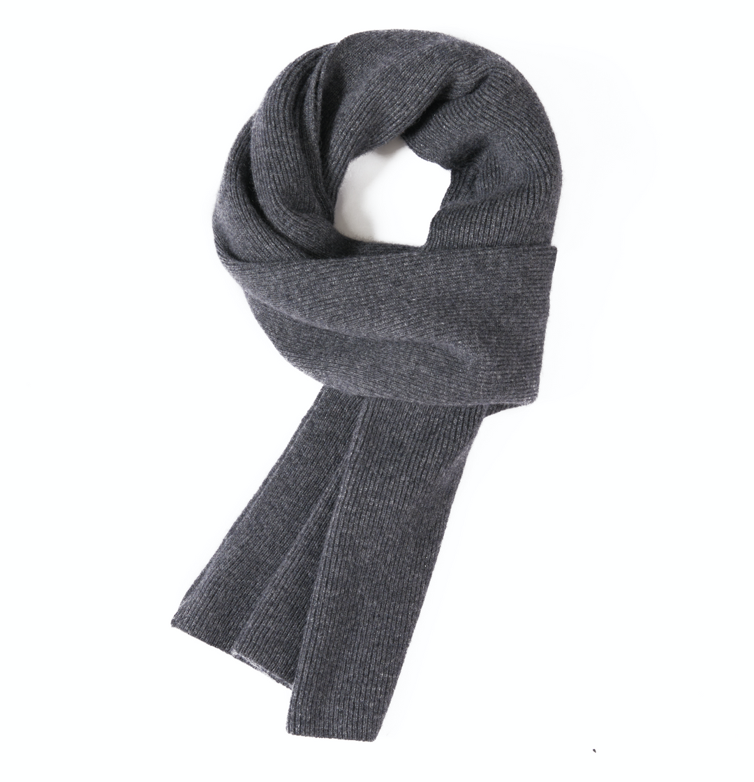 Men's Wool Ribbed Scarf