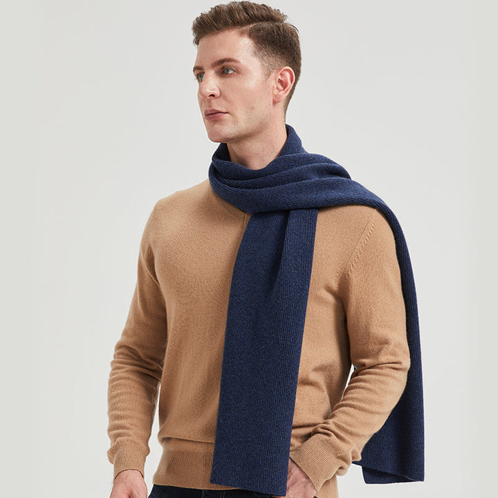 Men's Wool Ribbed Scarf