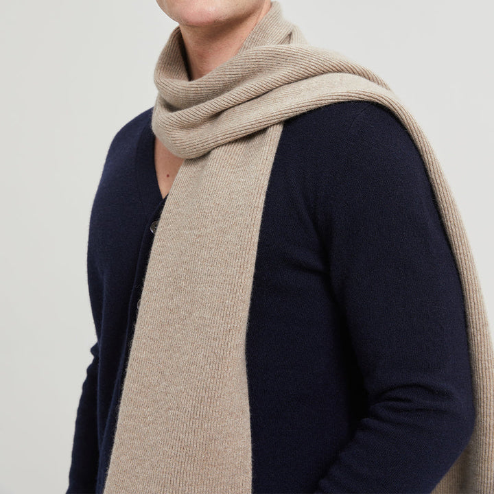 Men's Wool Ribbed Scarf