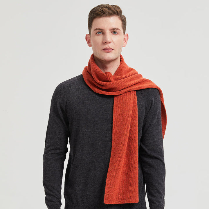Men's Wool Ribbed Scarf