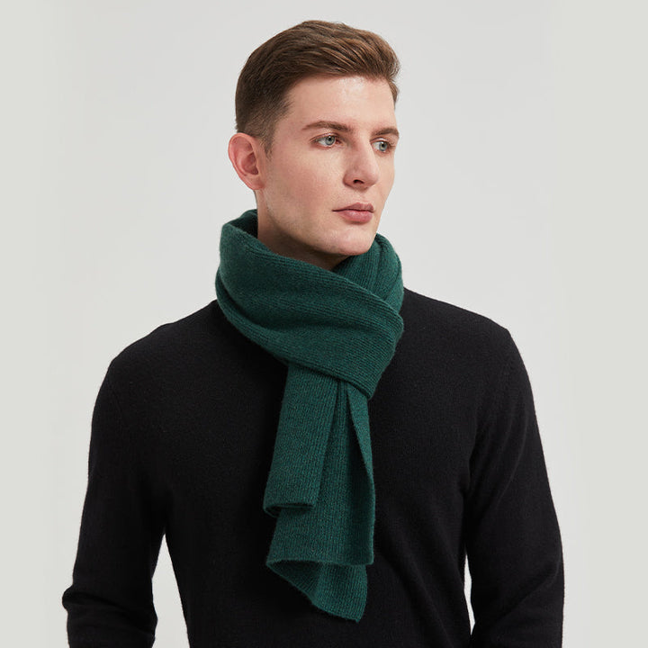 Men's Wool Ribbed Scarf