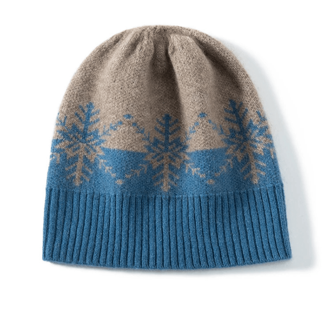 Men's Ribbed Snowflake Beanie