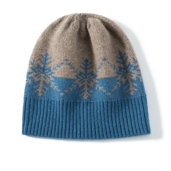 Men's Ribbed Snowflake Beanie