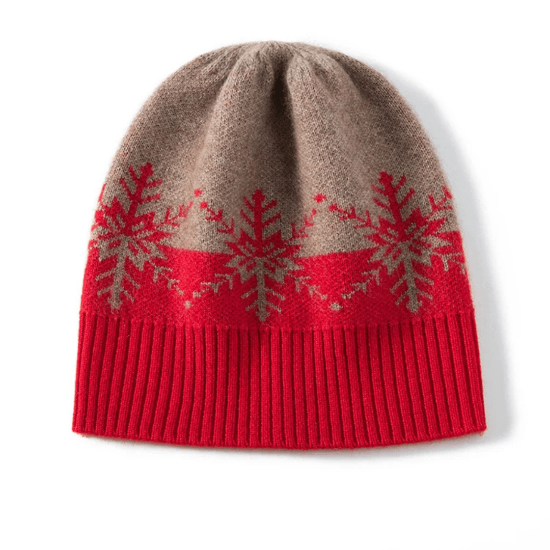 Men's Ribbed Snowflake Beanie