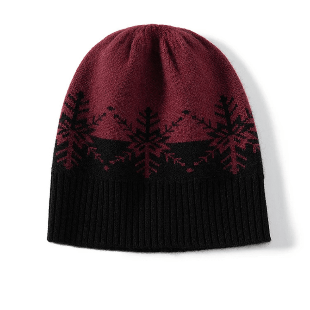 Men's Ribbed Snowflake Beanie
