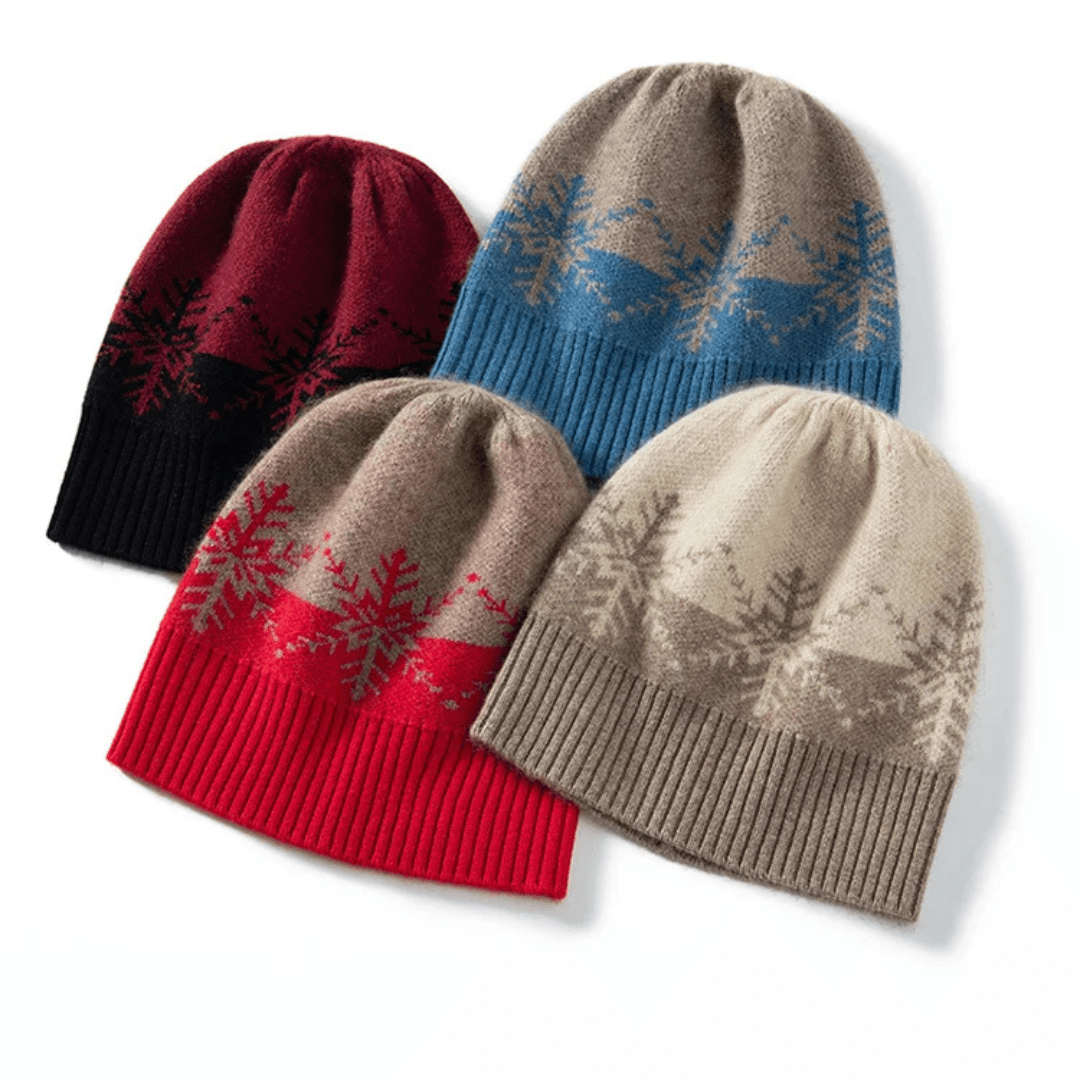 Men's Ribbed Snowflake Beanie