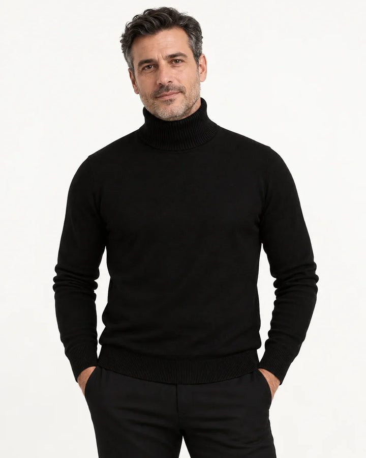 Men's Ribbed Turtleneck Sweater