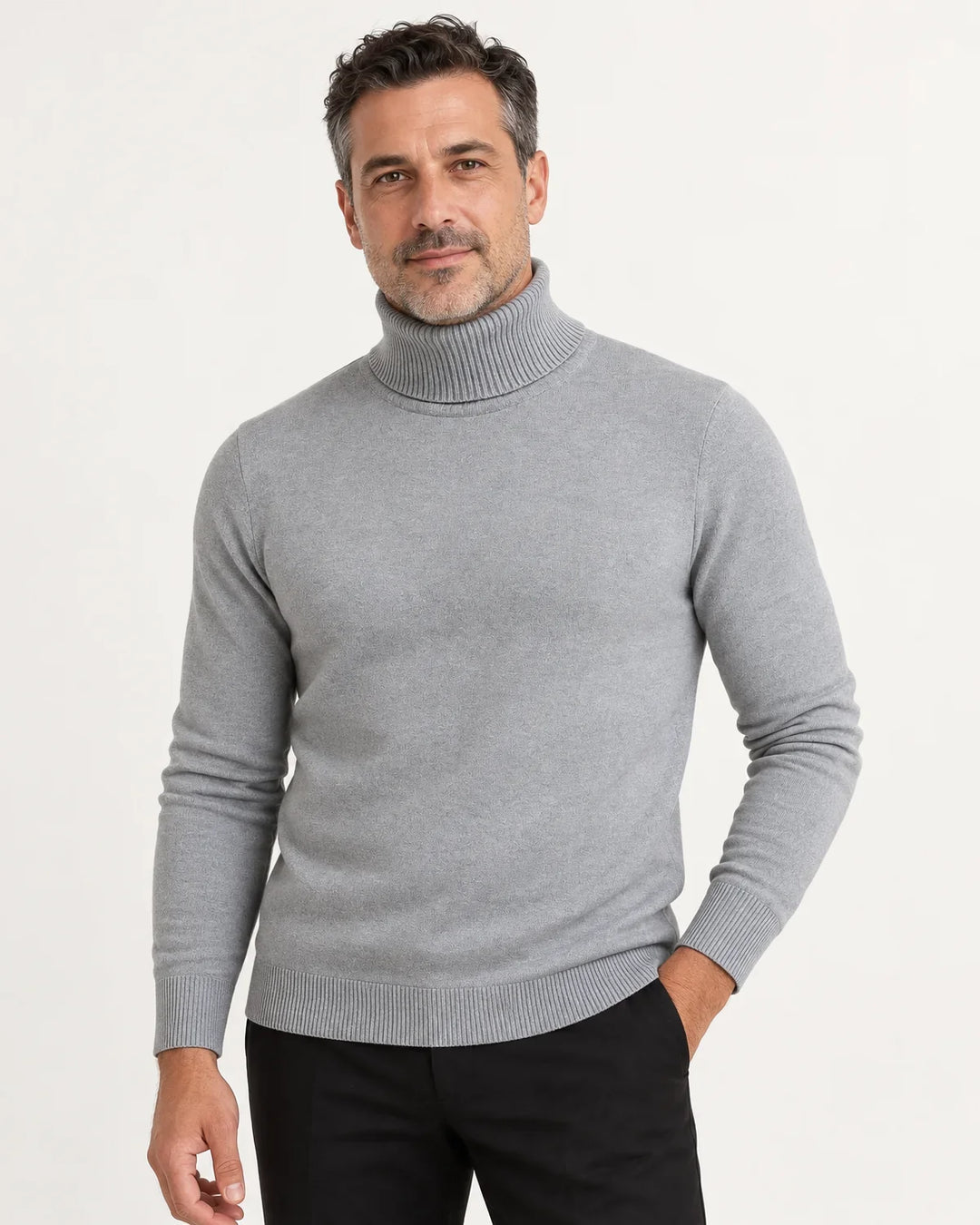Men's Ribbed Turtleneck Sweater