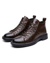 Men's Round-Toe Lace-Up Boots