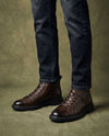 Men's Round-Toe Lace-Up Boots