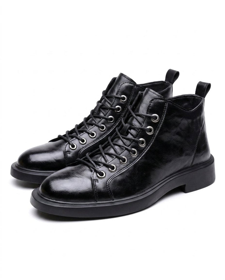 Men's Round-Toe Lace-Up Boots