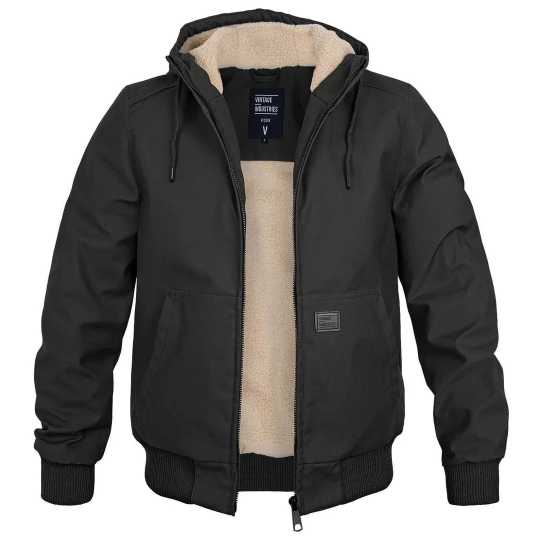 Men's Sherpa-Lined Hooded Winter Parka