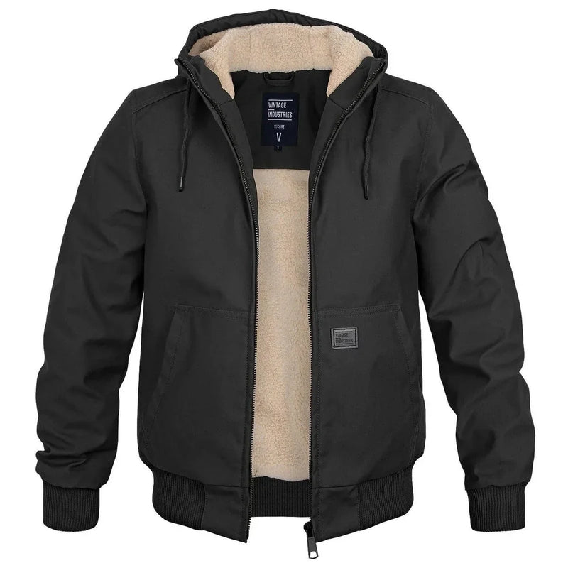 Men's Sherpa-Lined Hooded Winter Parka