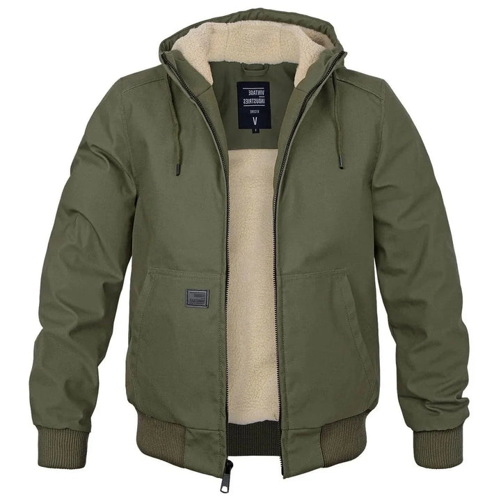 Men's Sherpa-Lined Hooded Winter Parka