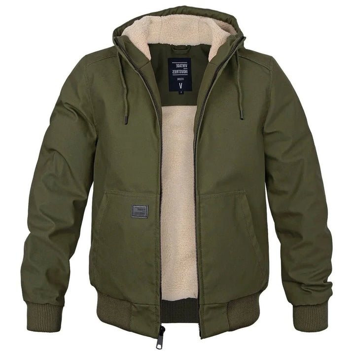 Men's Sherpa-Lined Hooded Winter Parka
