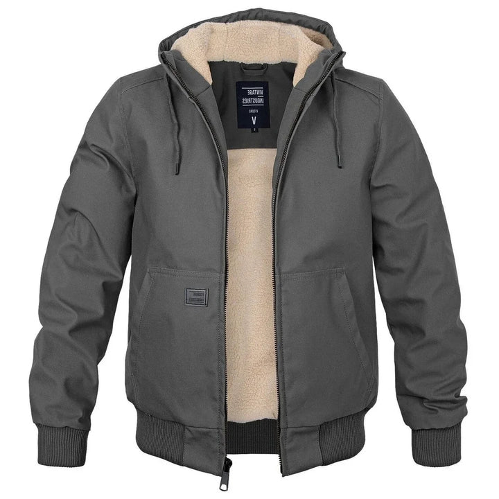 Men's Sherpa-Lined Hooded Winter Parka