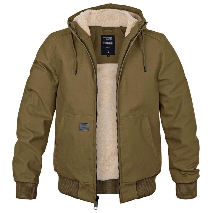 Men's Sherpa-Lined Hooded Winter Parka