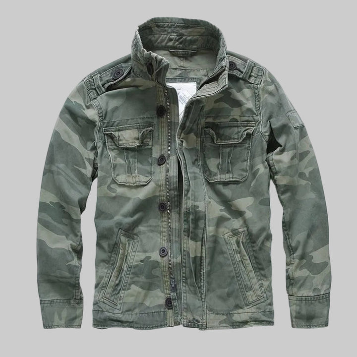 Men's Short Camouflage Military Jacket