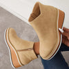 Women's Side-Zip Wedge Platform Ankle Boots