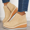 Women's Side-Zip Wedge Platform Ankle Boots