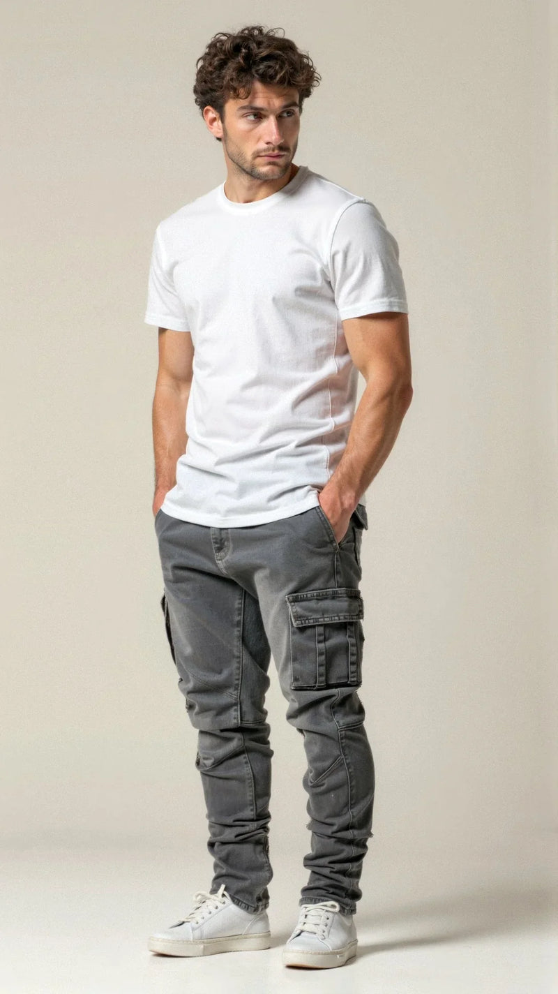 Men's Slim Fit Cargo Jeans