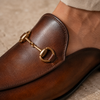 Men's Slip-On Mules with Horsebit Detail