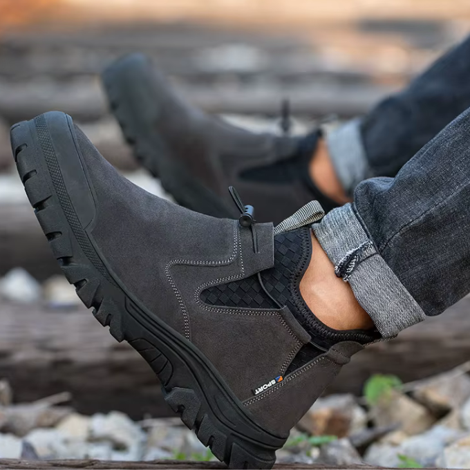 Men's Slip-On Steel-Toe Boots