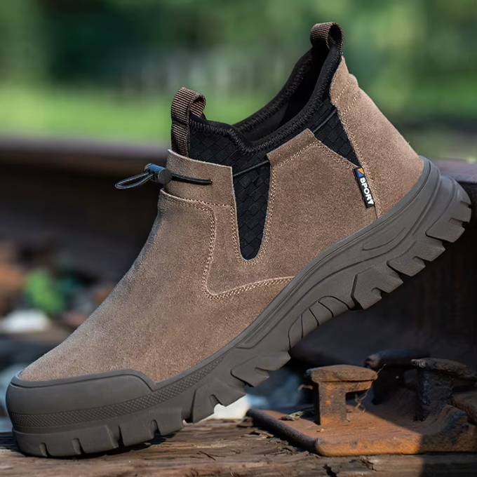 Men's Slip-On Steel-Toe Boots
