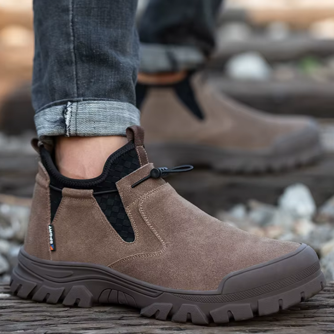 Men's Slip-On Steel-Toe Boots