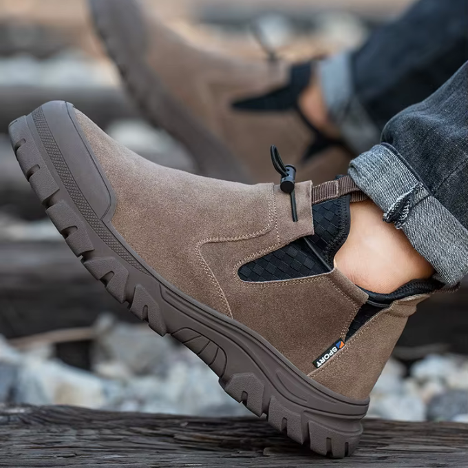 Men's Slip-On Steel-Toe Boots