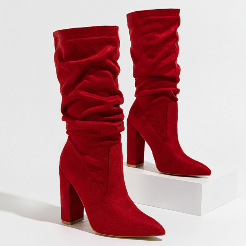 Women's Slouch Block Heel Knee-High Boots