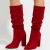 Women's Slouch Block Heel Knee-High Boots