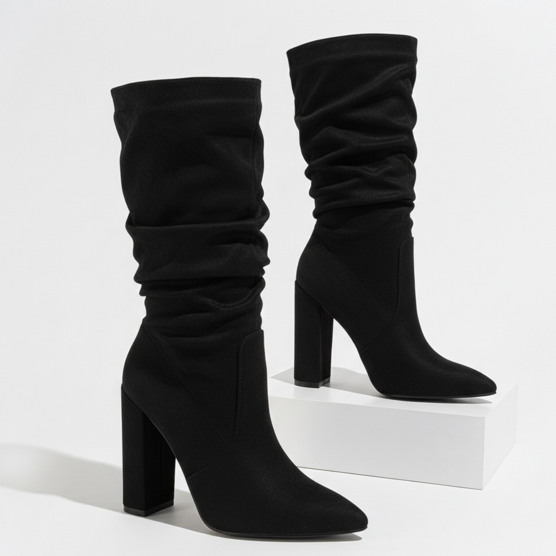 Women's Slouch Block Heel Knee-High Boots