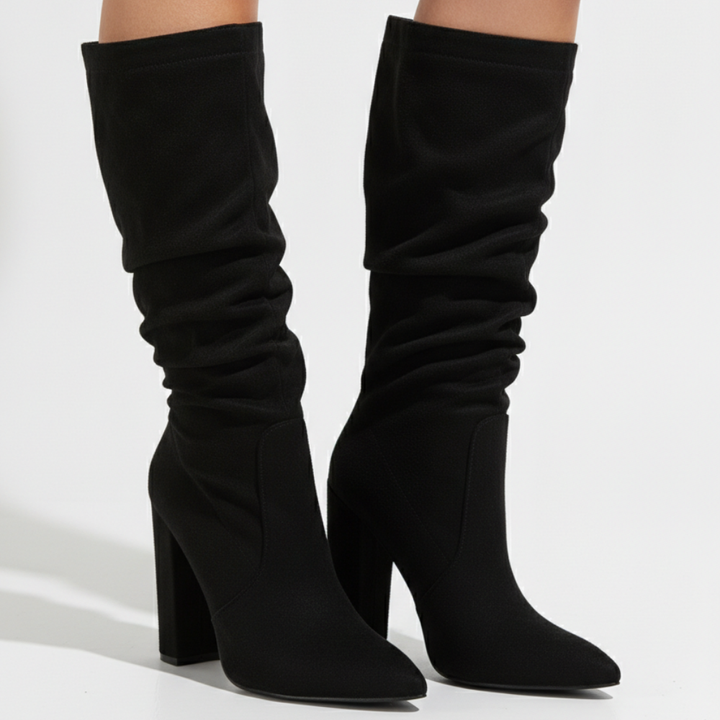Women's Slouch Block Heel Knee-High Boots