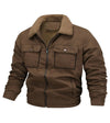 Men's Stand Collar Bomber Jacket With Fleece Collar