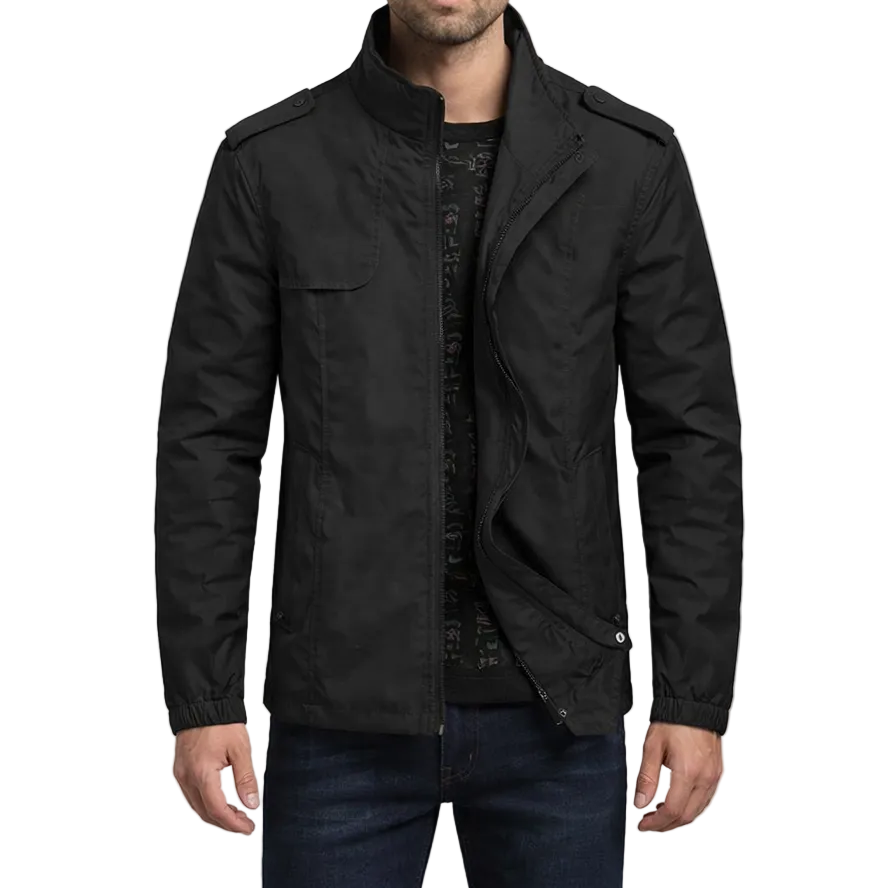 Men's Stand Collar Zip Jacket