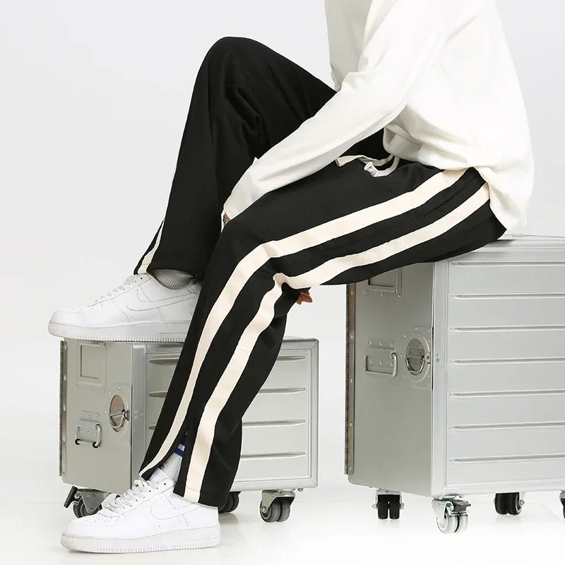 Men's Straight-Fit Joggers with Adjustable Waistband