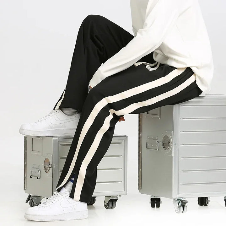 Men's Straight-Fit Joggers with Adjustable Waistband