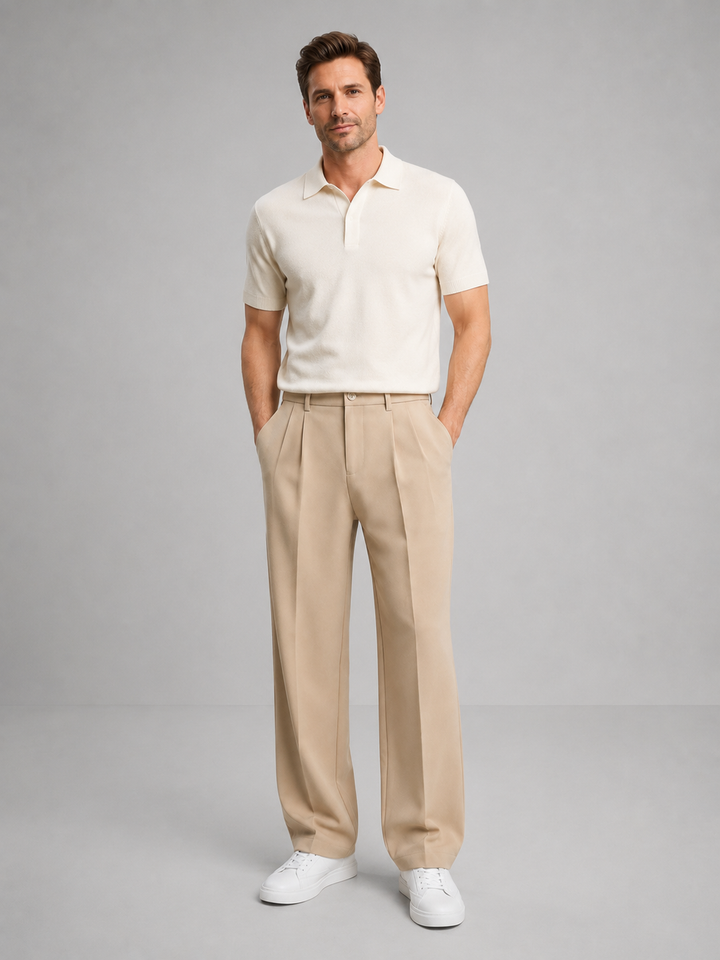 Men's Straight-Leg Tailored Trousers