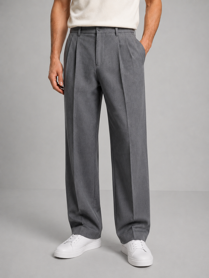 Men's Straight-Leg Tailored Trousers