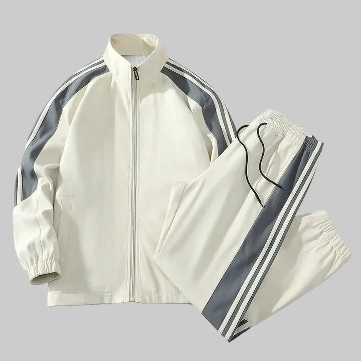 Men's Striped Two-Piece Tracksuit Set