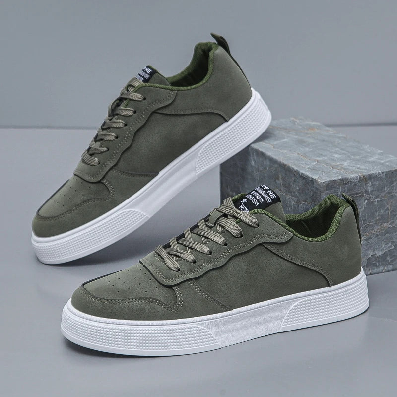 Men's Suede-Effect Lace-Up Trainers