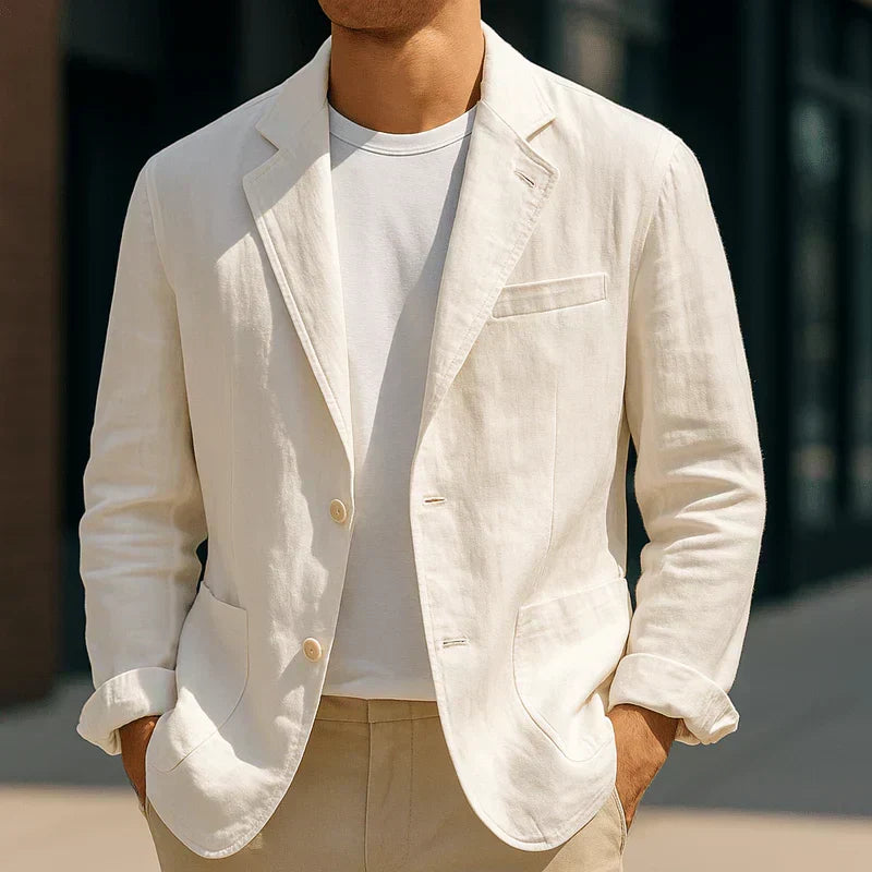 Men's Tailored Notched-Lapel Blazer