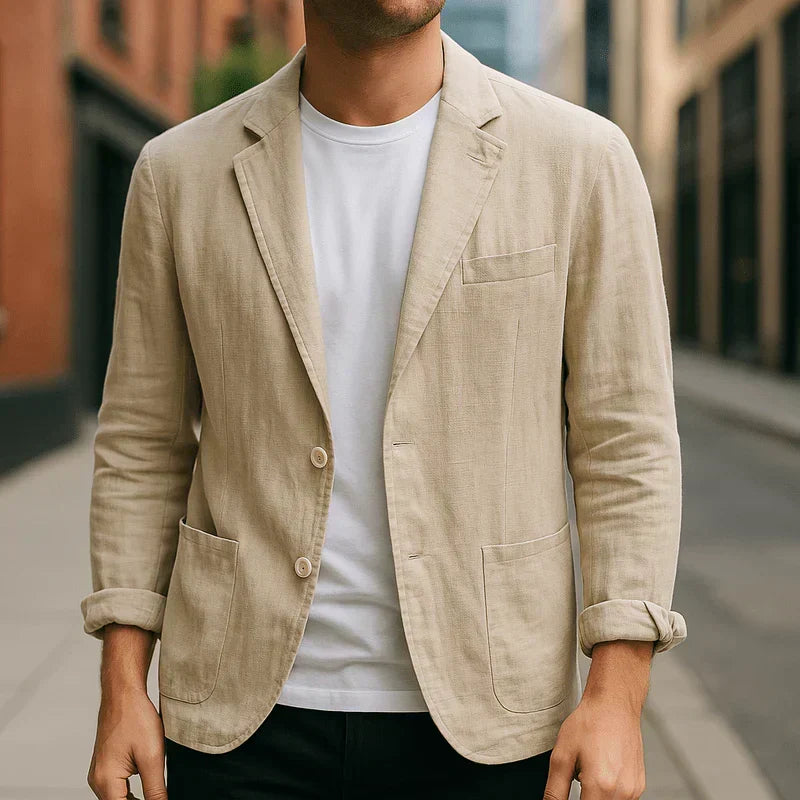 Men's Tailored Notched-Lapel Blazer