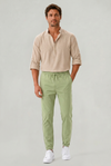 Men's Tapered Elastic-Waist Trousers
