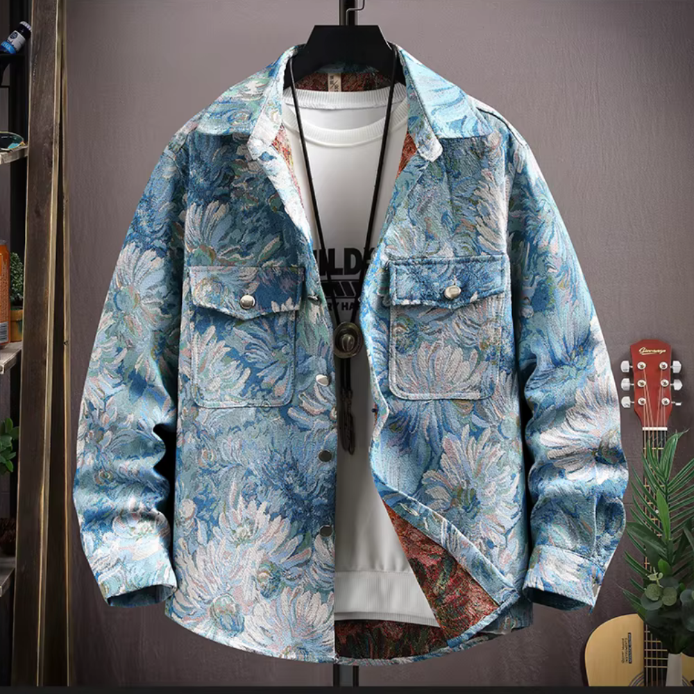 Men's Tapestry Print Overshirt