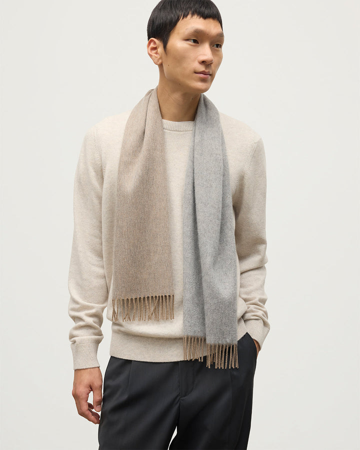 Men's Tasselled Colour-Block Scarf